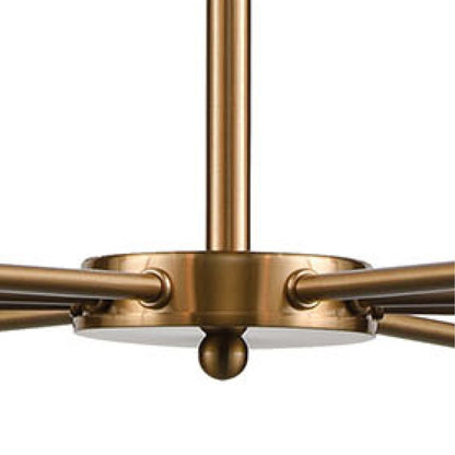 Atlas Lighting Astoria 32in 9-Light Chandelier | Transitional Satin Gold and Clear Glass | Dining Room & Living Room | Model CL11072-GD