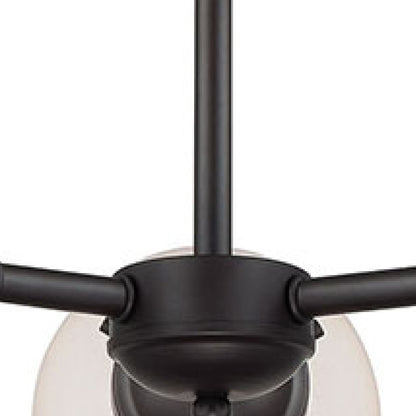 Atlas Lighting Beckett 22in 3-Light Chandelier | Modern Oil Rubbed Bronze and White Frosted Glass | Dining Room & Kitchen Island | Model CL11079-BZ1