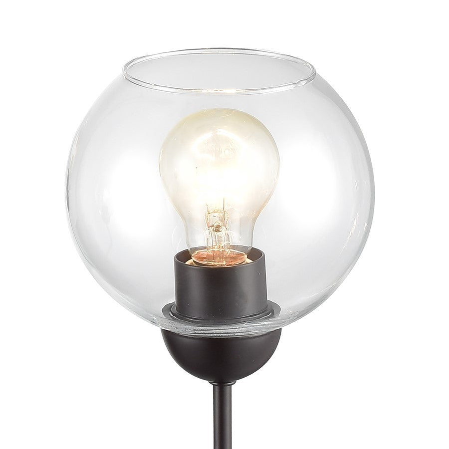 Atlas Lighting Boman 23in 3-Light Chandelier | Oil Rubbed Bronze and Clear Glass | Dining Room & Living Room | 23 x 23 x 14 in | Model CL11085-BZ