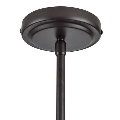Atlas Lighting Boman 23in 3-Light Chandelier | Oil Rubbed Bronze and Clear Glass | Dining Room & Living Room | 23 x 23 x 14 in | Model CL11085-BZ
