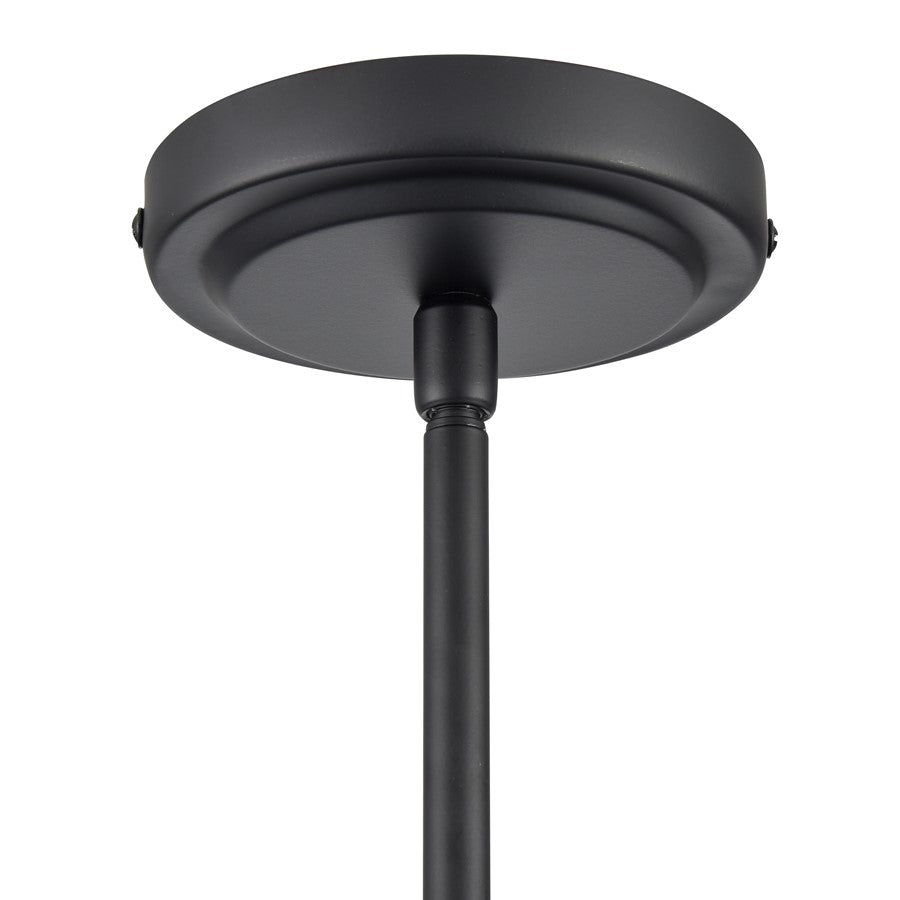 Atlas Lighting Boman 28in 5-Light Chandelier | Matte Black and Clear Glass | Dining Room & Living Room | 28 x 28 x 14 in | Model CL11086-BK