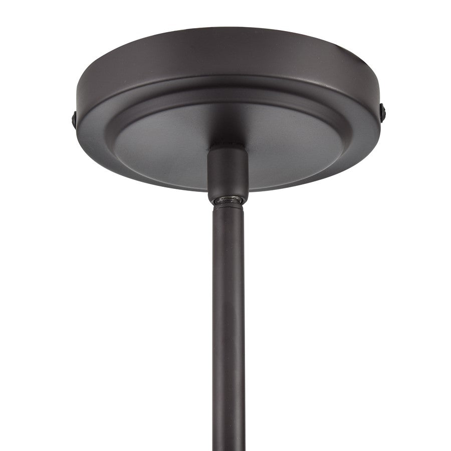 Atlas Lighting Boman 28in 5-Light Chandelier | Oil Rubbed Bronze and Clear Glass | Dining Room & Living Room | 28 x 28 x 14 in | Model CL11086-BZ