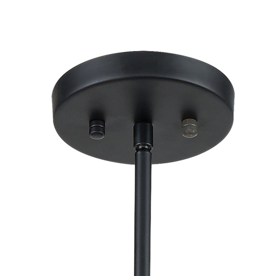 Atlas Lighting Caldwell 32in 8-Light Chandelier | Transitional Matte Black and Satin Brass | Dining Room & Foyer | 32 x 32 x 33 in | Model CL11105-BK