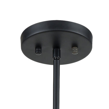 Atlas Lighting Caldwell 32in 8-Light Chandelier | Transitional Matte Black and Satin Brass | Dining Room & Foyer | 32 x 32 x 33 in | Model CL11105-BK