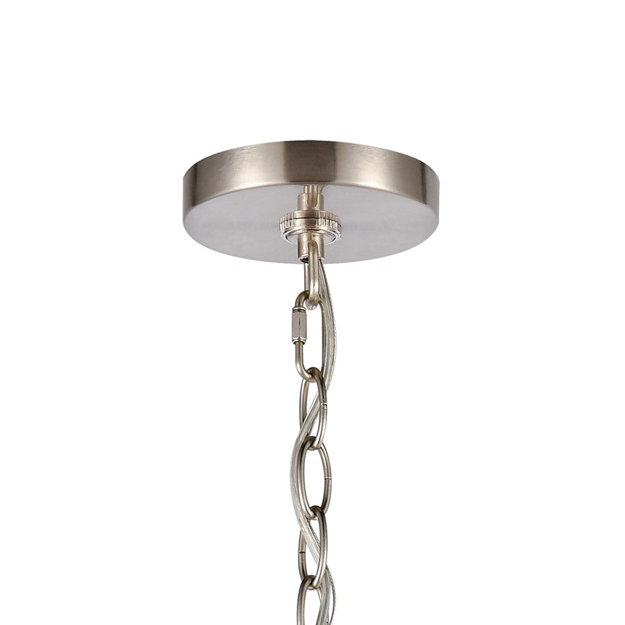 Atlas Lighting Calistoga 23in 3-Light Chandelier | Traditional Brushed Nickel and Clear Glass | Dining Room & Breakfast Nook | Model CL11106-NK