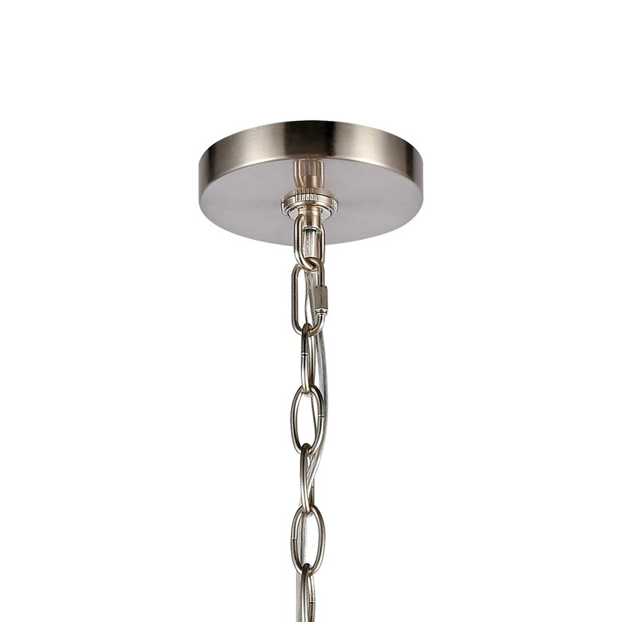 Atlas Lighting Calistoga 30in 9-Light Chandelier | Transitional Brushed Nickel and Clear Glass | Dining Room & Living Room | Model CL11108-NK