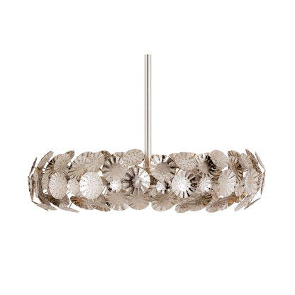 Atlas Lighting Camora 26in 3-Light Chandelier | Transitional Nickel Metal Flower Cluster | Living Room & Bedroom | 26 x 26 x 7 in | Model CL11109-NK