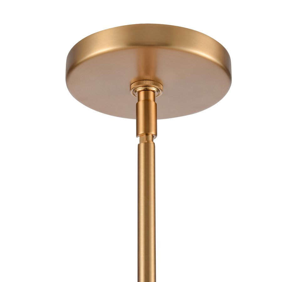 Atlas Lighting Caroline 32in 6-Light Chandelier | Modern Brushed Gold and White Glass | Dining Room & Living Room | 32 x 32 x 25 in | Model CL11112-GD