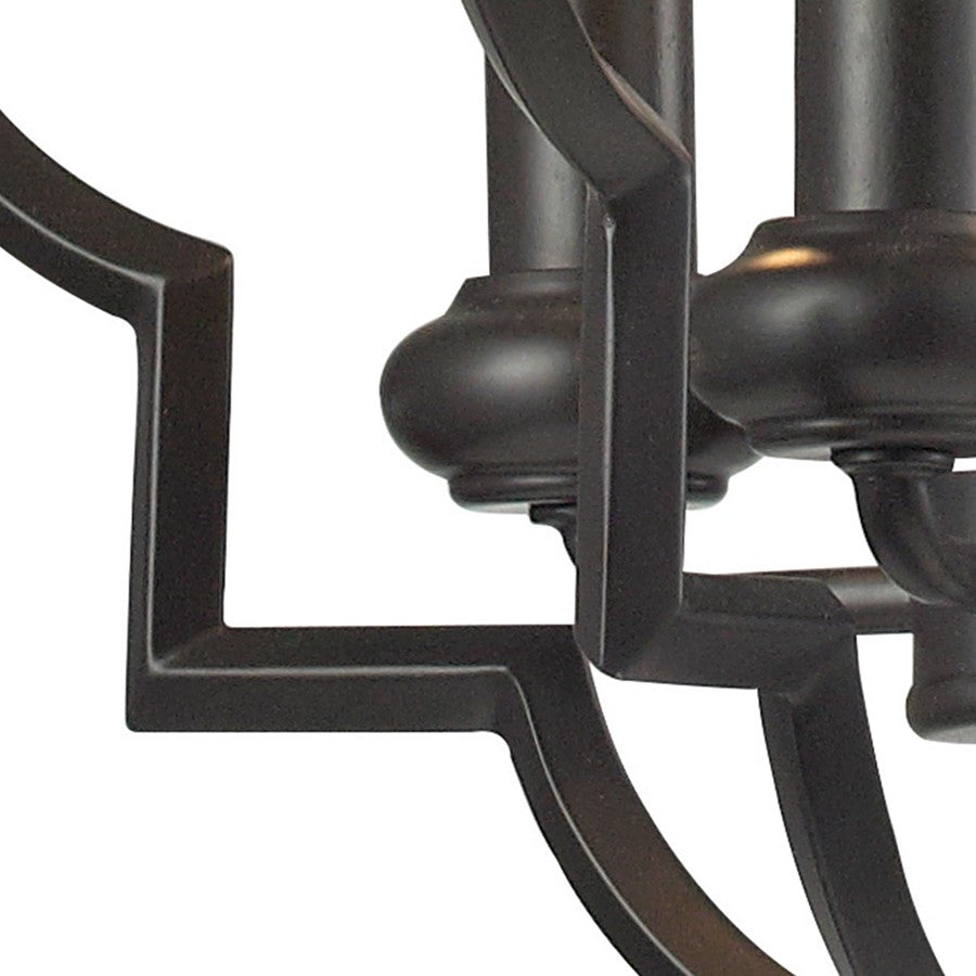 Atlas Lighting Chandette 14in 4-Light Chandelier | Transitional Oil Rubbed Bronze Metal | Dining Room & Living Room | Model CL11122-BZ