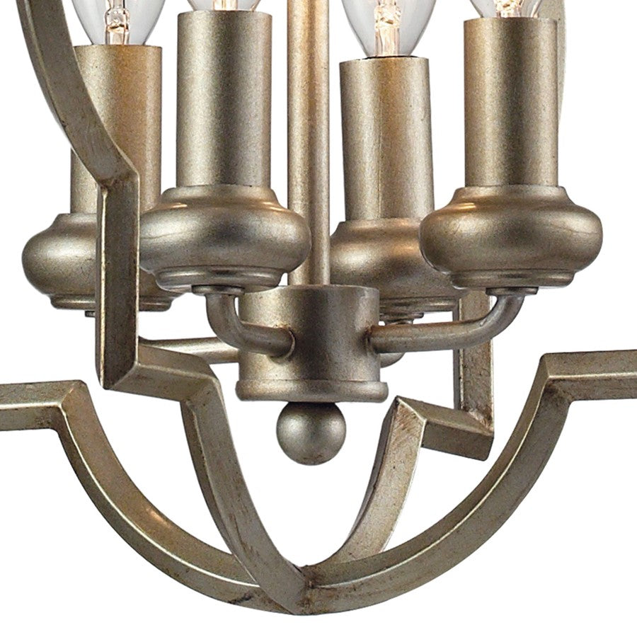 Atlas Lighting Chandette 14in 4-Light Chandelier | Transitional Champagne Gold Metal | Dining Room & Living Room | 14 x 14 x 18 in | Model CL11122-GD