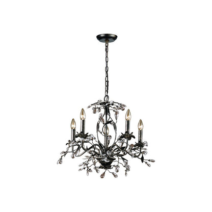 Atlas Lighting Circeo 21in 5-Light Chandelier | Traditional Silvered Bronze Metal | Dining Room & Entryway | 21 x 21 x 17 in | Model CL11125-BZ