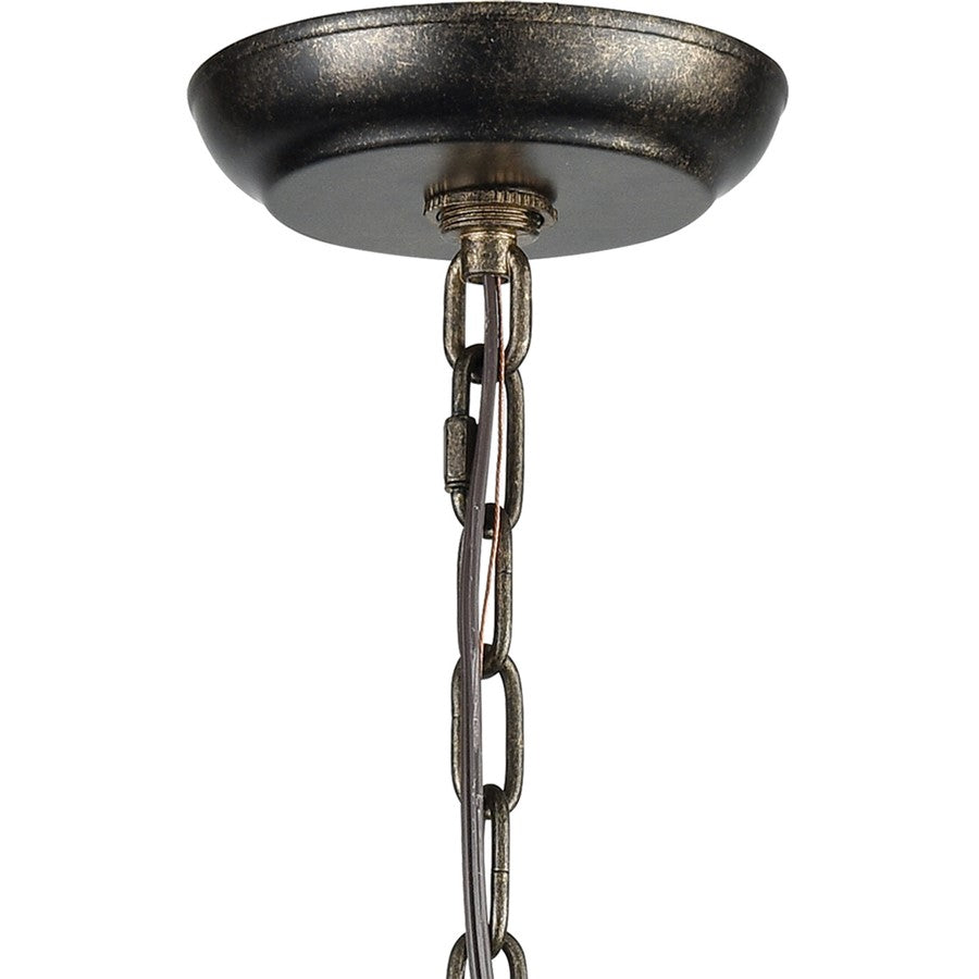 Atlas Lighting Circeo 21in 5-Light Chandelier | Traditional Silvered Bronze Metal | Dining Room & Entryway | 21 x 21 x 17 in | Model CL11125-BZ