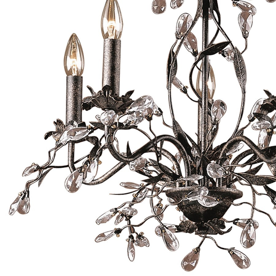 Atlas Lighting Circeo 21in 5-Light Chandelier | Traditional Silvered Bronze Metal | Dining Room & Entryway | 21 x 21 x 17 in | Model CL11125-BZ