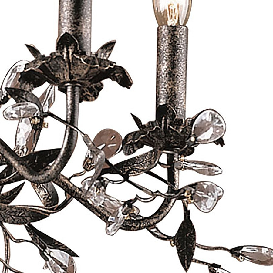 Atlas Lighting Circeo 21in 5-Light Chandelier | Traditional Silvered Bronze Metal | Dining Room & Entryway | 21 x 21 x 17 in | Model CL11125-BZ