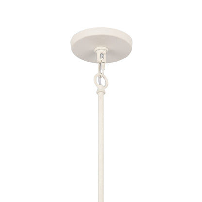 Atlas Lighting Coastal Breeze 27in 1-Light Chandelier | Transitional White Coral Metal | Dining Room & Living Room | Model CL11127-WH