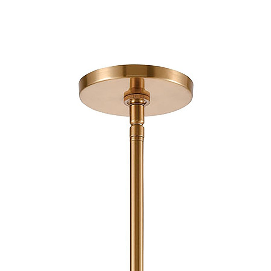 Atlas Lighting Collective 28in 5-Light Chandelier | Modern Satin Brass Metal | Dining Room & Living Room | 28 x 28 x 19 in | Model CL11128-BS
