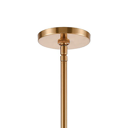 Atlas Lighting Collective 36in 10-Light Chandelier | Satin Brass and Clear Glass | Dining Room & Living Room | 36 x 36 x 28 in | Model CL11129-BS
