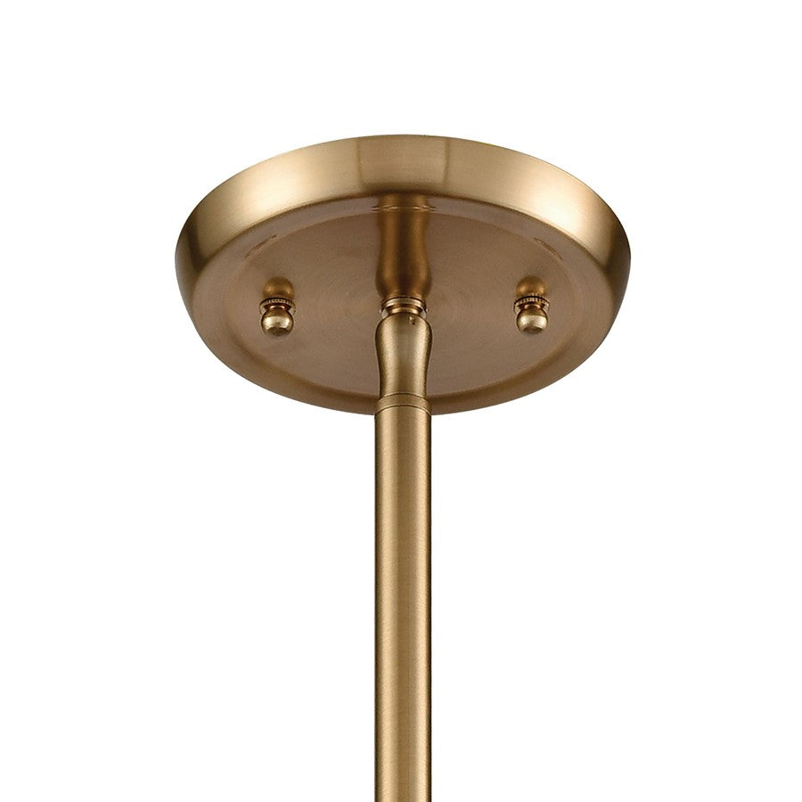Atlas Lighting Compartir 20in 7-Light Chandelier | Satin Brass and Polished Nickel | Dining Room & Kitchen Island | 20 x 20 x 9 in | Model CL11130-BS