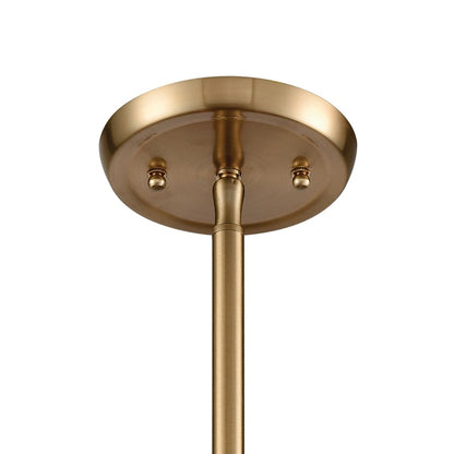 Atlas Lighting Compartir 20in 7-Light Chandelier | Satin Brass and Polished Nickel | Dining Room & Kitchen Island | 20 x 20 x 9 in | Model CL11130-BS