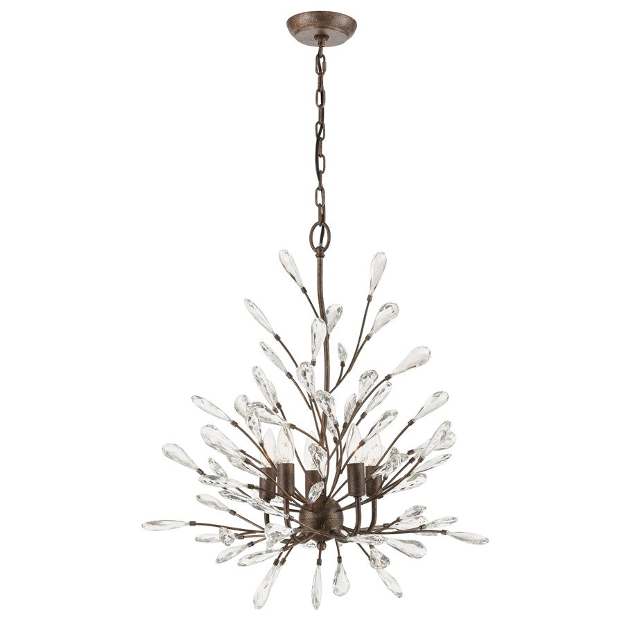 Atlas Lighting Crislett 25'' Wide 5Lt Chandelier, Bronze/Clear - CL11137-BZ