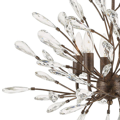 Atlas Lighting Crislett 25'' Wide 5Lt Chandelier, Bronze/Clear