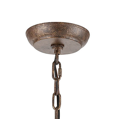 Atlas Lighting Crislett 25'' Wide 5Lt Chandelier, Bronze/Clear