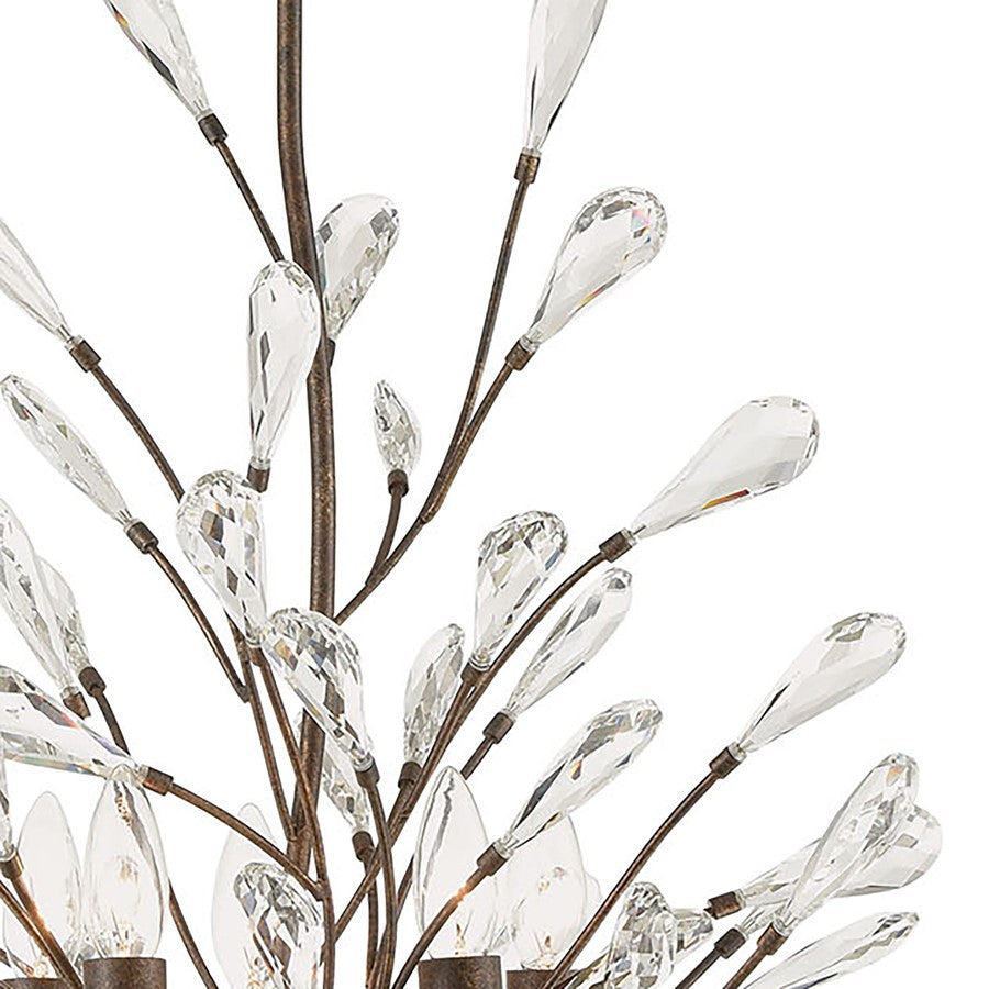 Atlas Lighting Crislett 25'' Wide 5Lt Chandelier, Bronze/Clear