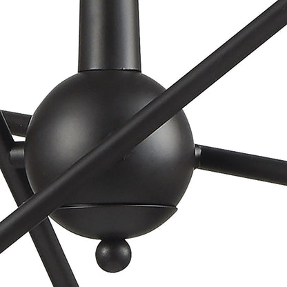 Atlas Lighting Delphine 28in 6-Light Chandelier | Modern Contemporary Oil Rubbed Bronze Metal | Dining Room & Living Room | Model CL11148-BZ
