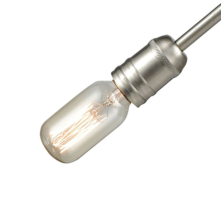 Atlas Lighting Delphine 28in 6-Light Chandelier | Modern Contemporary Satin Nickel Metal | Dining Room & Living Room | Model CL11148-NK