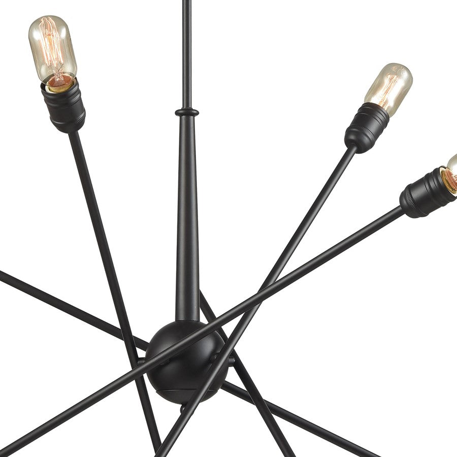 Atlas Lighting Delphine 33in 10-Light Chandelier | Modern Contemporary Oil Rubbed Bronze Metal | Dining Room & Living Room | Model CL11149-BZ