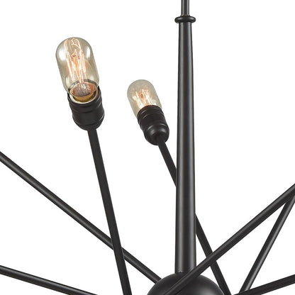 Atlas Lighting Delphine 38in 14-Light Chandelier | Modern Oil Rubbed Bronze Starburst | Dining Room & Living Room | 38 x 38 x 21 in | Model CL11150-BZ