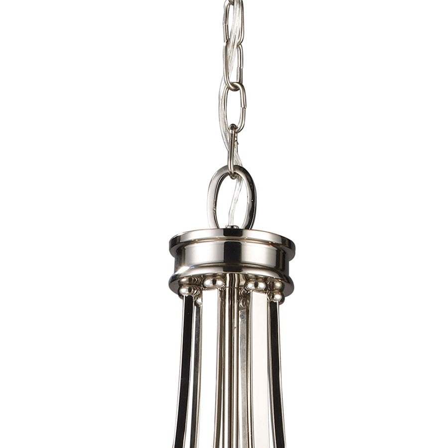 Atlas Lighting Dione 25in 6-Light Chandelier | Transitional Polished Nickel Metal | Dining Room & Living Room | 25 x 25 x 31 in | Model CL11154-NK