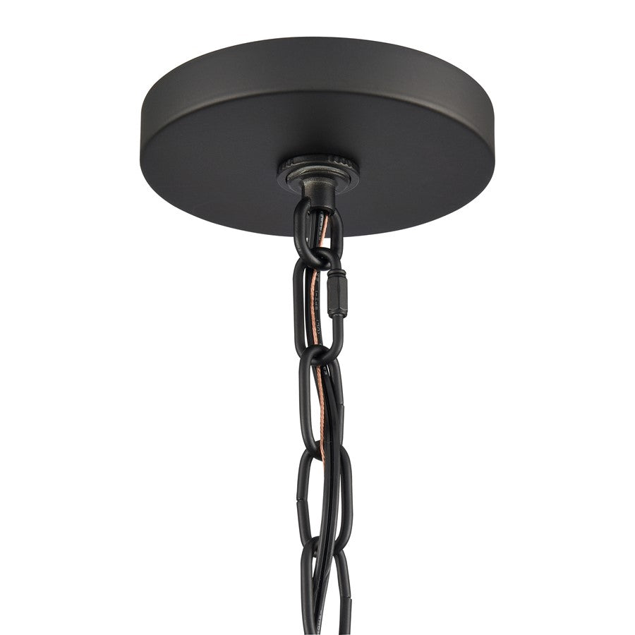 Atlas Lighting Ellisville 17in 4-Light Chandelier | Transitional Matte Black Metal | Dining Room & Kitchen Island | 17 x 17 x 22 in | Model CL11161-BK