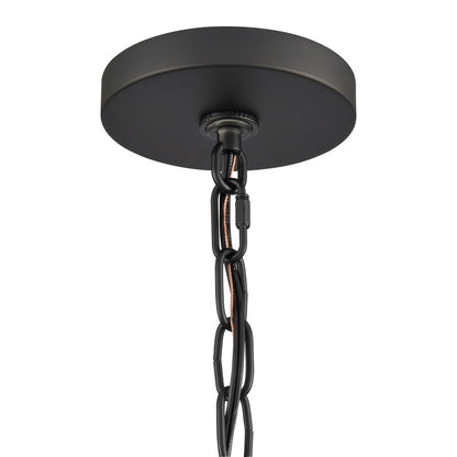 Atlas Lighting Ellisville 17in 4-Light Chandelier | Transitional Matte Black Metal | Dining Room & Kitchen Island | 17 x 17 x 22 in | Model CL11161-BK
