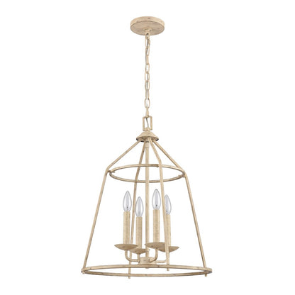 Atlas Lighting Ellisville 17in 4-Light Chandelier | Transitional Antique Cream Metal | Dining Room & Kitchen Island | Model CL11161-CR