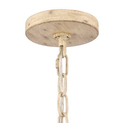 Atlas Lighting Ellisville 30in 6-Light Chandelier | Transitional Antique Cream Metal | Dining Room & Kitchen Island | Model CL11162-CR