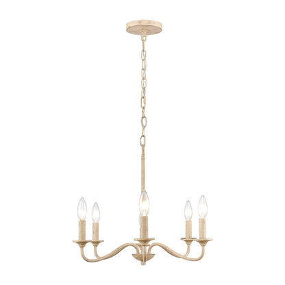 Atlas Lighting Ellisville 30in 6-Light Chandelier | Transitional Antique Cream Metal | Dining Room & Kitchen Island | Model CL11162-CR