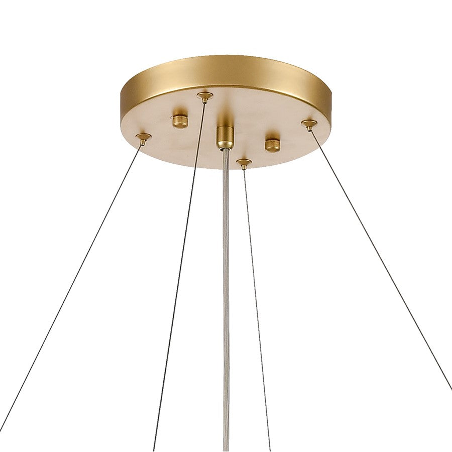 Atlas Lighting Fantania 36in 8-Light Chandelier | Traditional Gold and Clear Crystal | Dining Room & Living Room | 36 x 36 x 23 in | Model CL11169-GD