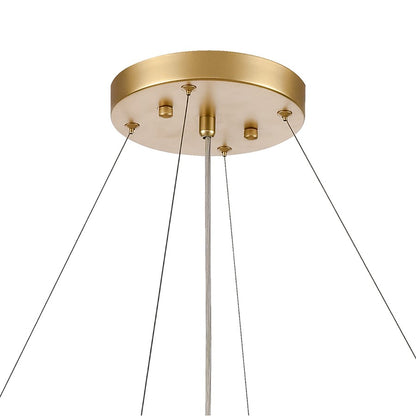 Atlas Lighting Fantania 36in 8-Light Chandelier | Traditional Gold and Clear Crystal | Dining Room & Living Room | 36 x 36 x 23 in | Model CL11169-GD