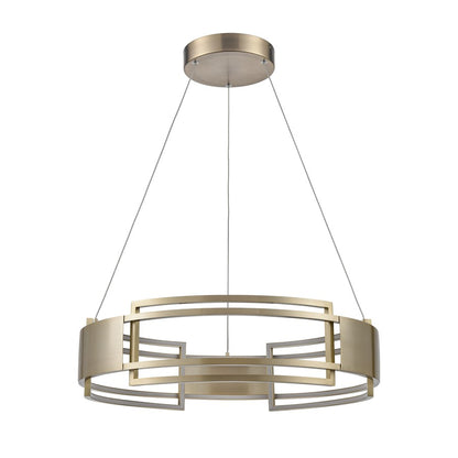Atlas Lighting Fashionista 24in LED Chandelier | Modern Champagne Gold | Dining Room & Living Room | 24 x 24 x 6 in | Model CL11171-GD