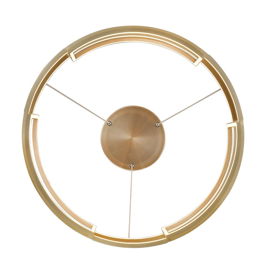 Atlas Lighting Fashionista 24in LED Chandelier | Modern Champagne Gold | Dining Room & Living Room | 24 x 24 x 6 in | Model CL11171-GD