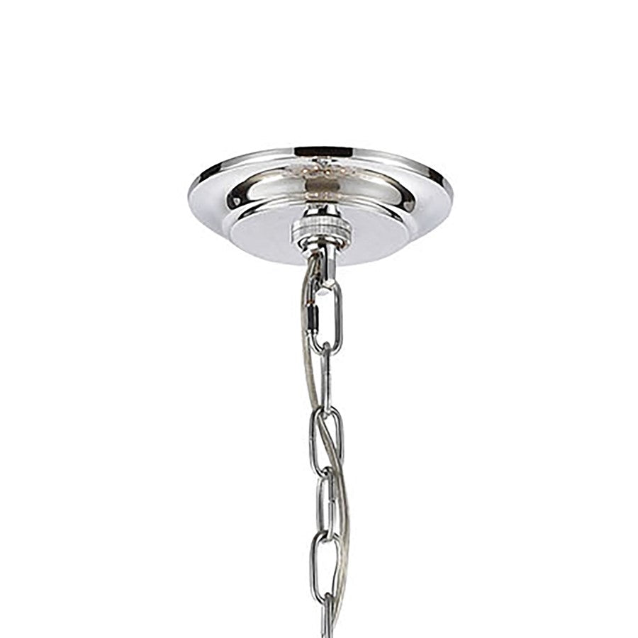 Atlas Lighting Frozen Cascade 26in 9-Light Chandelier | Traditional Polished Chrome and Clear Textured Glass | Dining Room | Model CL11188-CH