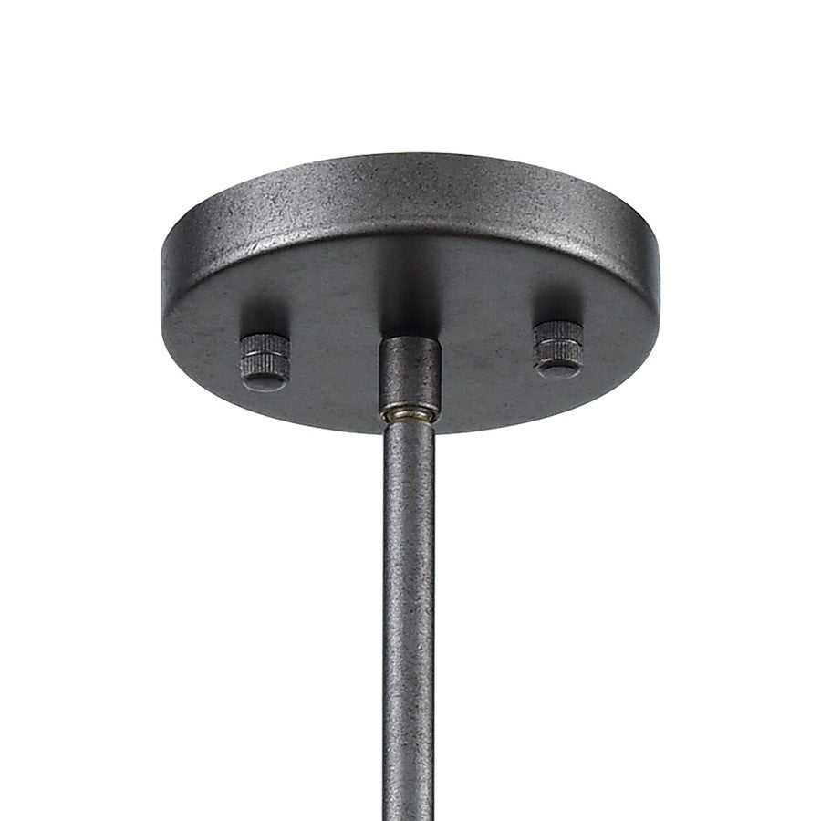 Atlas Lighting Halstead 24in 6-Light Chandelier | Transitional Ash Gray Wood and Dark Graphite Metal | Dining Room & Kitchen | Model CL11194-GY