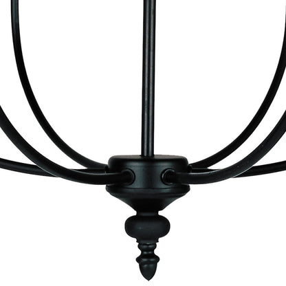 Atlas Lighting Hartford 25in 6-Light Chandelier | Traditional Oil Rubbed Bronze Metal | Dining Room & Living Room | 25 x 25 x 24 in | Model CL11199-BZ