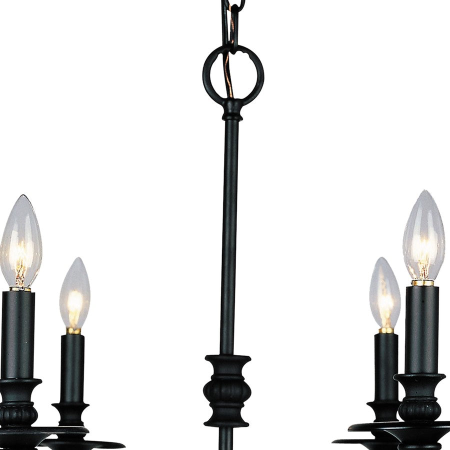 Atlas Lighting Hartford 25in 6-Light Chandelier | Traditional Oil Rubbed Bronze Metal | Dining Room & Living Room | 25 x 25 x 24 in | Model CL11199-BZ