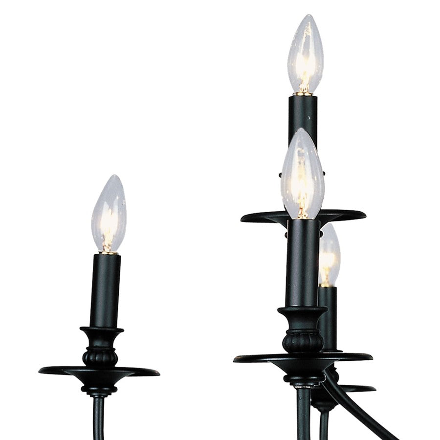 Atlas Lighting Hartford 29in 9-Light Chandelier | Traditional Oil Rubbed Bronze Metal | Dining Room & Living Room | 29 x 29 x 28 in | Model CL11200-BZ