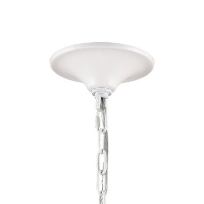 Atlas Lighting Laguna Beach 18in 4-Light Chandelier | Modern Gold and White Metal | Dining Room & Kitchen Island | 18 x 18 x 23 in | Model CL11213-GD