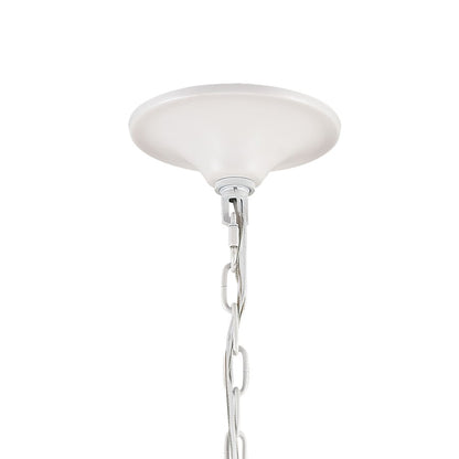 Atlas Lighting Laguna Beach 26in 6-Light Chandelier | Modern Gold and White Metal | Dining Room & Living Room | 26 x 26 x 31 in | Model CL11214-GD