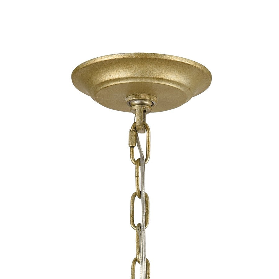 Atlas Loughton 14in 3-Light Chandelier | Modern Golden Silver Metal | Dining Room & Entryway | 14 x 14 x 16 in | Model CL11227-GD