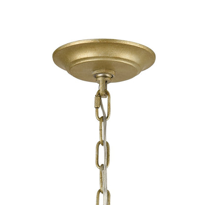 Atlas Loughton 14in 3-Light Chandelier | Modern Golden Silver Metal | Dining Room & Entryway | 14 x 14 x 16 in | Model CL11227-GD
